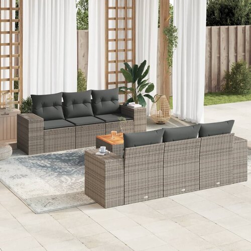 vidaXL 7-dijelni set vrtnih sofa sivi od poliratana Cene