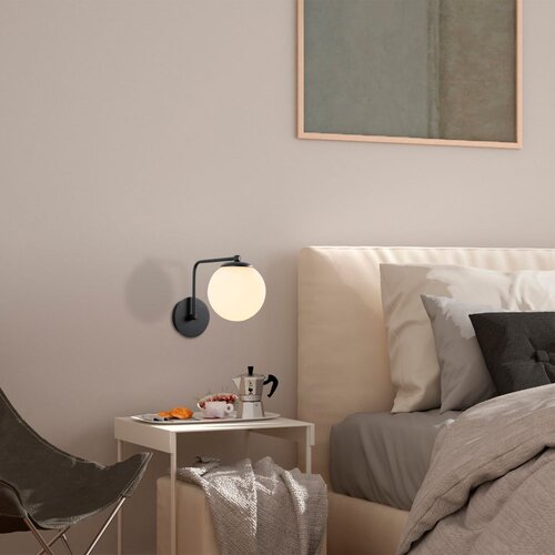 Opviq Zidna lampa E27 Grlo, Crna Slike
