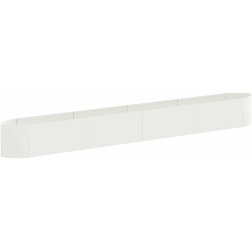 VidaXL Povi&amp;scaron;ana vrtna gredica Bela 380 x 40 x 40 cm Jeklo, (5000287837) Slike