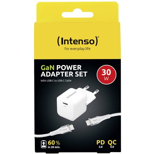 Intenso 30W GaN napajalnik s priključkom USB-C W30C + USB-C kabel 60W 1.5M Slike