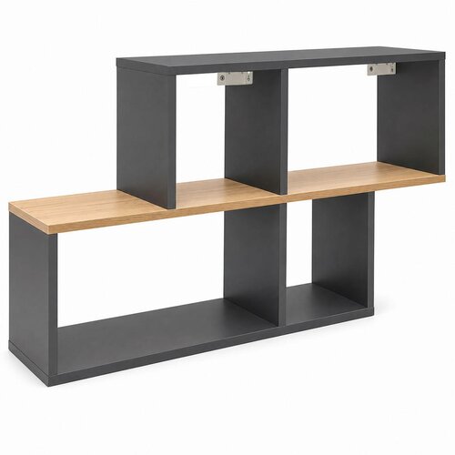 MID.YOU STENSKI REGAL 100/53/20 cm antracit, medeni hrast Cene
