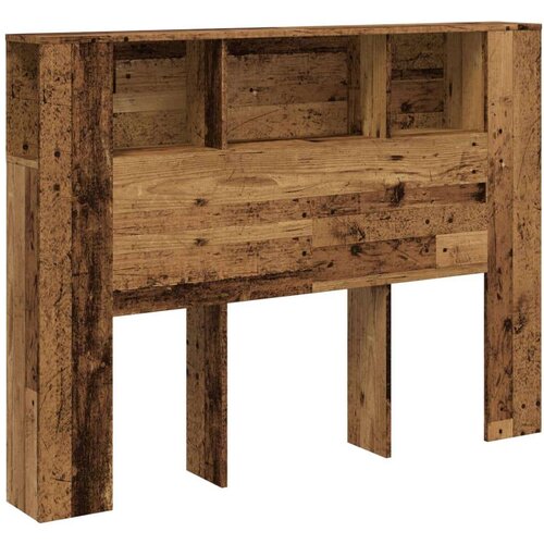 VidaXL Uzglavni ormarić staro drvo 140x18,5x102,5 cm konstruirano drvo Slike