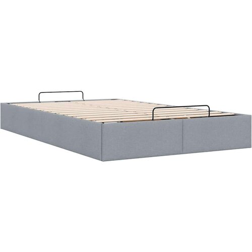 VidaXL Okvir kreveta bez madraca svjetlosivi 120 x 200 cm od tkanine Slike