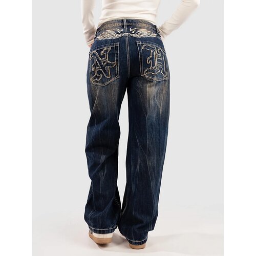 Ninth Hall Idle Printed Kavbojke blue wash Slike