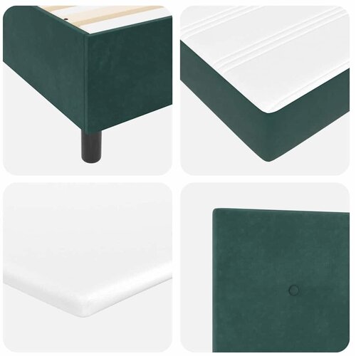Box spring krevet Tamnozelena 140 x 190 cm Bar&amp;scaron;un - Tamnozelena 140 x 190 cm Pro&amp;scaron;iveno gumbima Slike