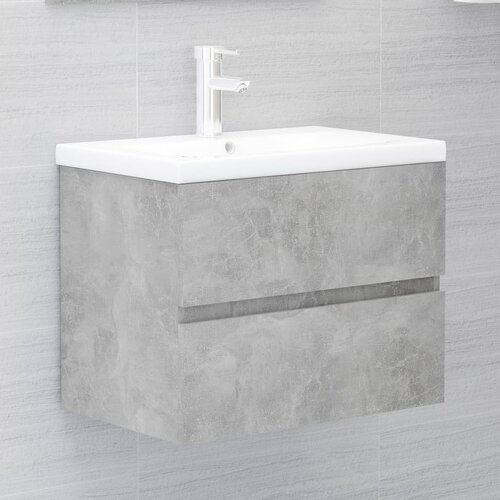 vidaXL Ormarić za umivaonik siva boja betona 60 x 38,5 x 45 cm iverica Cijene