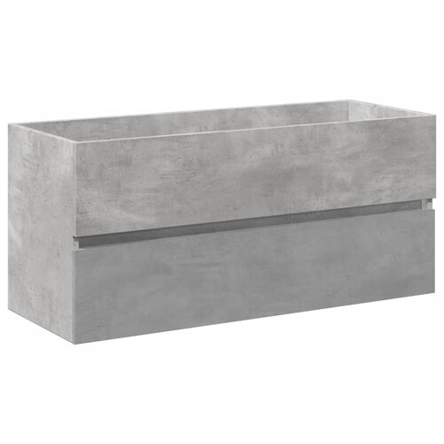  2-dijelni set kupaonskog namje&amp;scaron;taja siva boja betona drveni 100 x 38.5 x 45 cm Slike