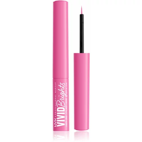 NYX Professional Makeup Vivid Brights črtalo za oči za izredno natančen nanos 2 ml odtenek 08 Don´t Pink Twice