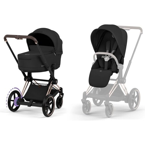 Cybex Voziček 2v1 ePriam komplet comfort Platinum sepia black Slike
