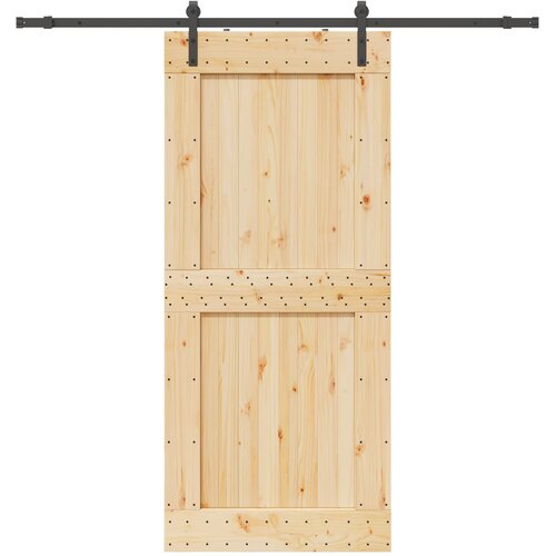  Klizna vrata NARVIK 100 x 210 cm (213,5 cm) Prirodna i crna Slike