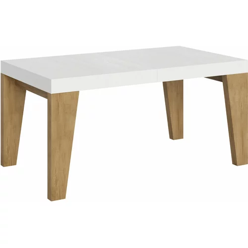 Itamoby   Naxy Mix (90x160/264 cm) - bela, barva nog: hrast - raztegljiva jedilna miza, (20842472)