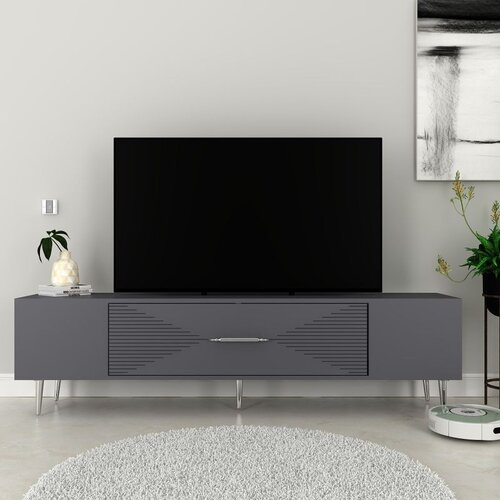 Hanah home Dekol1 - Anthracite, Silver AnthraciteSilver TV Stand Cene