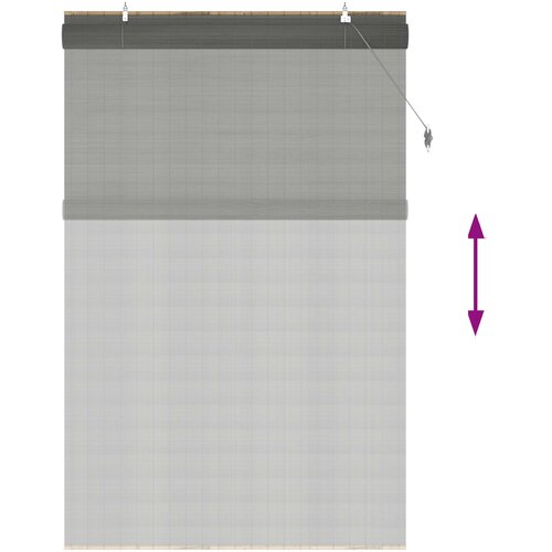 Rolo zavjesa Siva 130 x 220 cm Bambus Slike