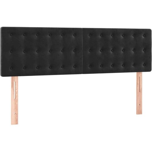  Uzglavlja 2 kom crna 72 x 5 x 78/88 cm bar&amp;scaron;unasta Slike