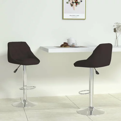  Barski stolčki 2 kosa črno umetno usnje, (20624511)