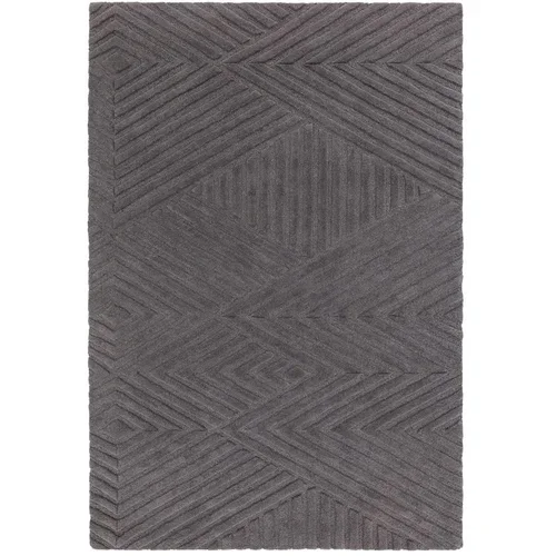 Asiatic Carpets Antracitno siva volnena preproga 200x290 cm Hague –