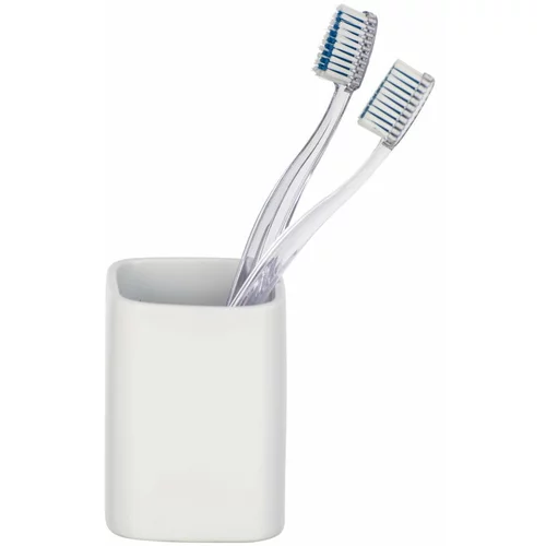 Wenko mat bijela keramička čašica za četkice za zube hexa