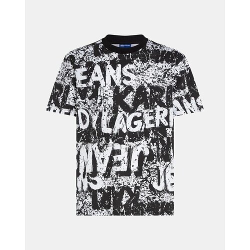 Karl Lagerfeld Majice s kratkimi rokavi B3M17033 Črna Cene