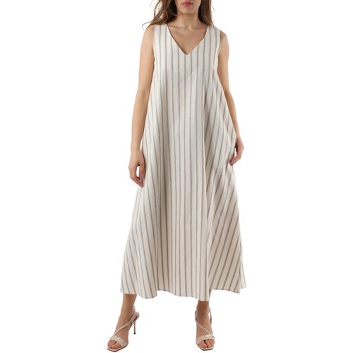 Crochè Dolge obleke CR08425 Bela Cene