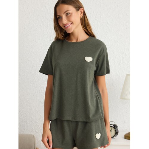 Trendyol Ženski set pidžame Thmss25Pt00155, Kaki Cene