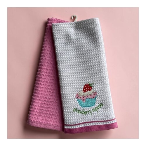  Set kuhinjskih krpa 40x60cm Wafle - Cupcake strawberry ( VLK000109-strawcup ) Cene