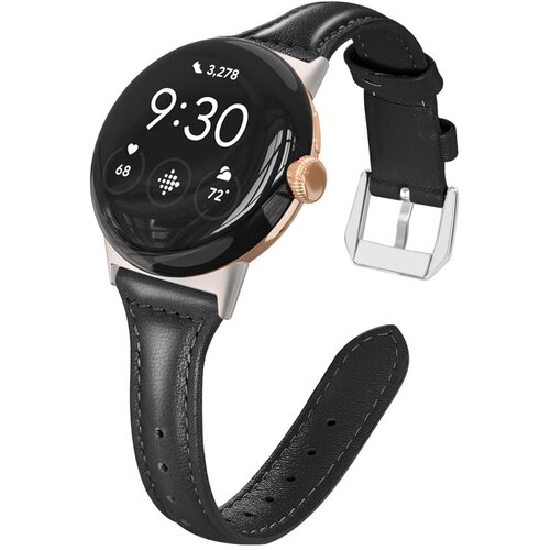 INF Faux usnjen pa&amp;scaron;ček za Google Pixel Watch 41mm, tanek 12cm x 2cm Black, (5000348524) Slike