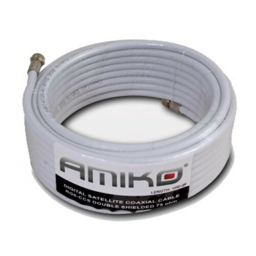 Amiko koaksijalni kabel RG-6, ccs, 90dB, 20 met. sa konektorima - RG6/90dB - 20m Slike