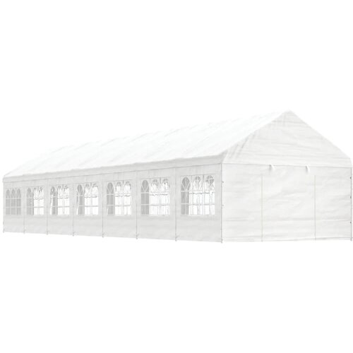 vidaXL Paviljon s streho bel 15,61x4,08x3,22 m polietilen, (20760061) Cene