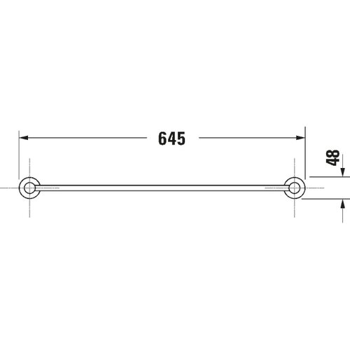 Duravit 99244600 - zidni držač za pe&amp;scaron;kire d-code 64,5 cm mat crne boje Slike