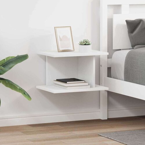  Noćni ormarić 2 pcs Bijelo 40 x 30 x 25 cm Konstruirano drvo Cene