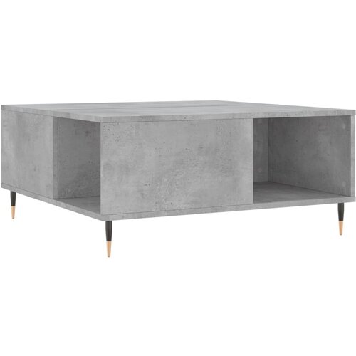 Maison Chic Klubska mizica - kavna mizica - Nizka mizica betonsko siva 80x80x36,5 cm inženirski les, (21754379) Slike