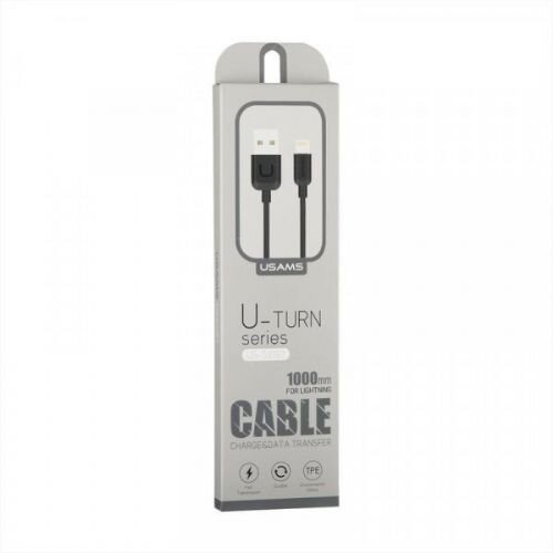Usams podatkovni kabel U2 SJ097 Lightning 2A dožina 1 m QC - črn Slike