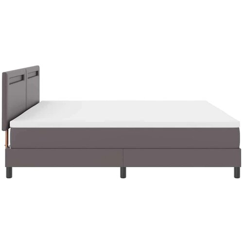  Okvir kreveta s madracem Siva 200 x 200 cm Umjetna koža Slike