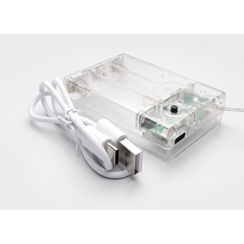 Brilagi LED Božićna zavesa 77xLED/3xAA/USB 3,8m pahuljice hladno bela Slike