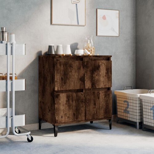  Komoda boja dimljenog hrasta 60 x 35 x 70 cm konstruirano drvo Cijene