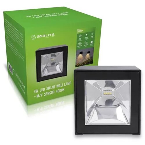 Asalite led solarna stenska svetilka IP44 3W 4000K (200 lumnov) + mikrovalovni senzor Cene