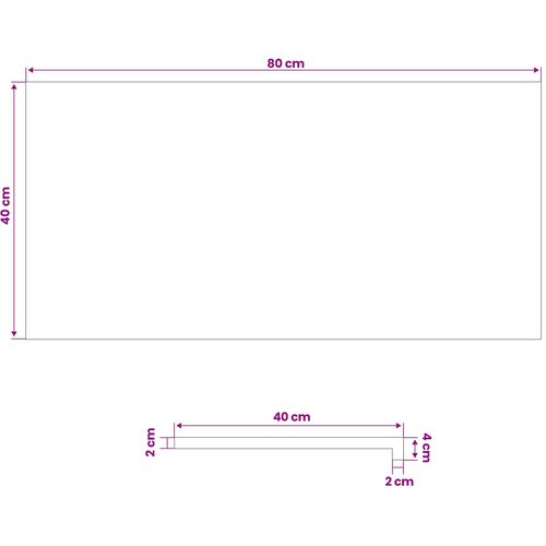  Prozorske klupice 2 kom. Smeđa 80x 40 x 2 cm Čvrsto drvo bukve Slike
