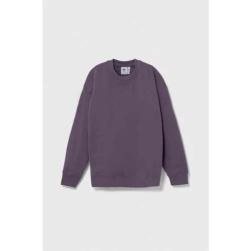Adidas Bombažen pulover moška, vijolična barva