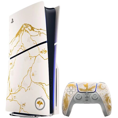 Sony PlayStation 5 Slim D chassis Ghost of Yotei Gold Limited Edition+Game VCH Bundle 1000048368 Slike