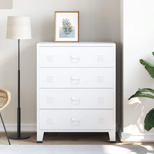 vidaXL industrijski predalnik bel 78x40x93 cm kovinski Cene