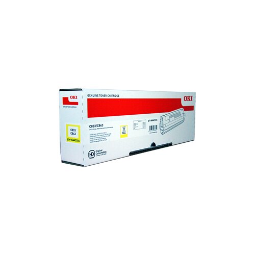 OKI toner 46443101 (C834) (rumena), original Slike