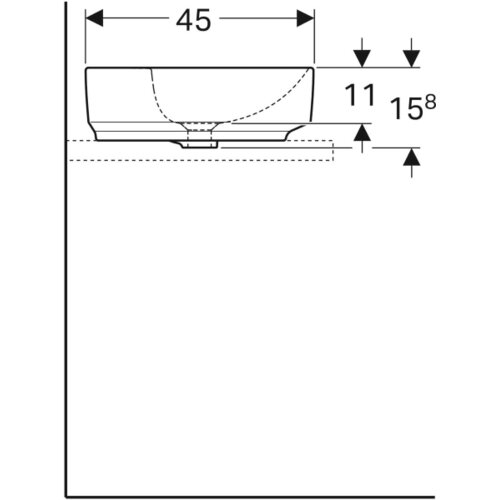 Geberit variform nadgradni umivaonik 60cm 500.780.01.2 Slike