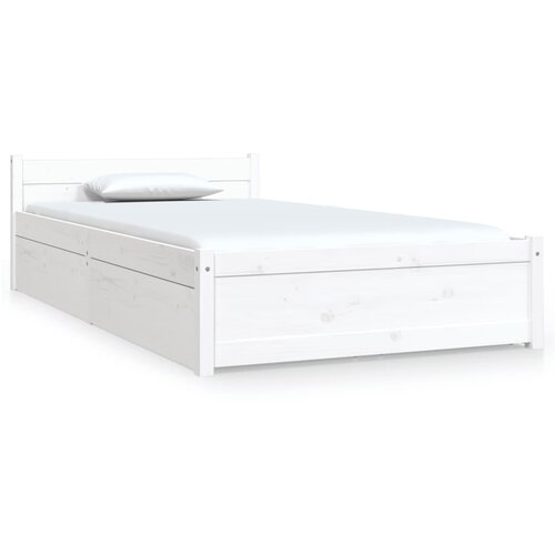 vidaXL Posteljni okvir s predali bel 90x190 cm 3FT, (20684400) Cene