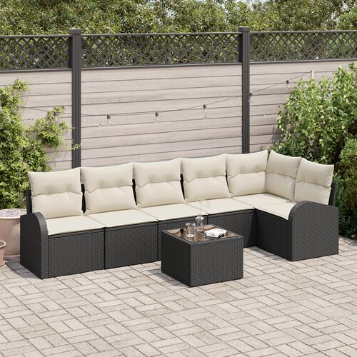 VidaXL 6-dijelni Vrtni Kauč Set s Jastucima Smeđi Poly Rattan Slike