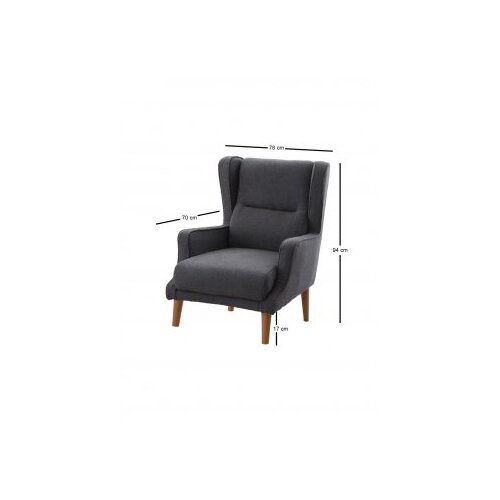 Atelier Del Sofa Fotelja Klam, 70x94x78 cm, Siva Slike