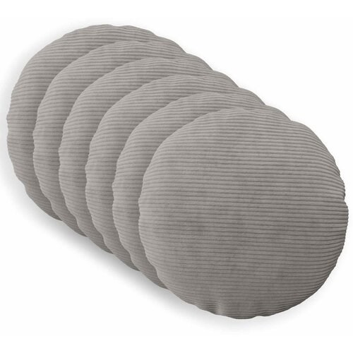  Presvlaka za jastuk 6 pcs HEERLEN Svjetlosiva Ø 60 cm Kord Cene