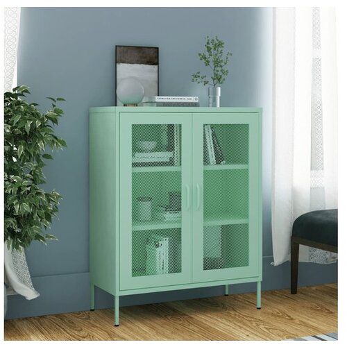  Omara za shranjevanje mint zelena 80x35x101,5 cm jeklo Cene