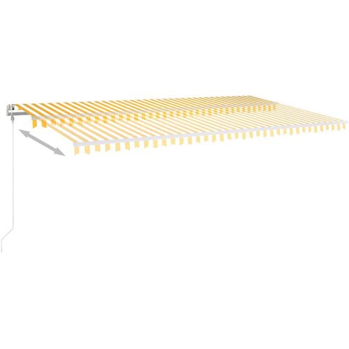  Tenda na automatsko uvlačenje 600x350 cm žuto-bijela Slike