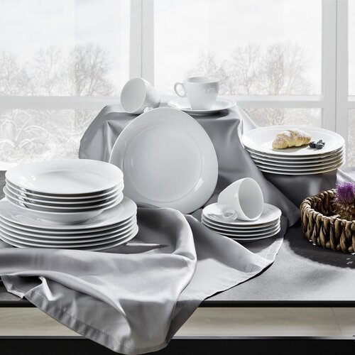 Seltmann Weiden KOMBINIRANI SERVIS Trio Weiss porcelan Slike