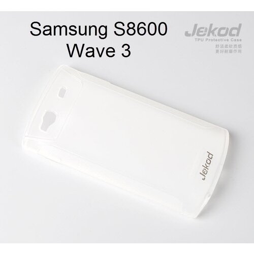  Gumijasti / gel etui Jekod za Samsung S8600 Wave 3 - beli Slike